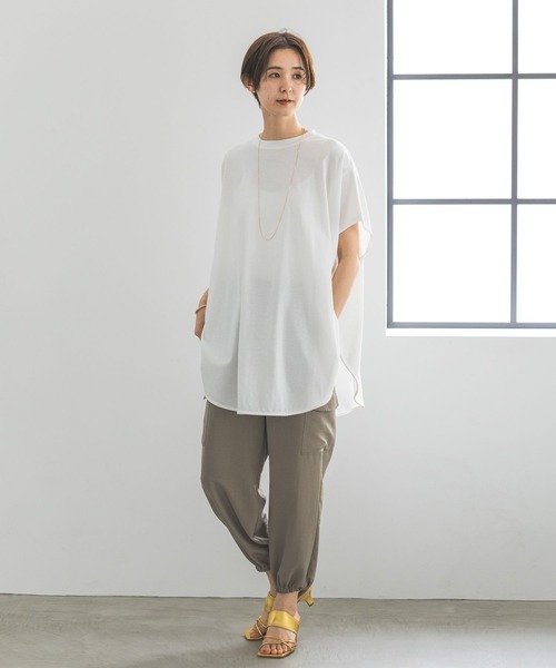 tuntunmoguでお願いします LEPSIM（レプシィム）の「裾ラウンドチュニック 192597（Tシャツ