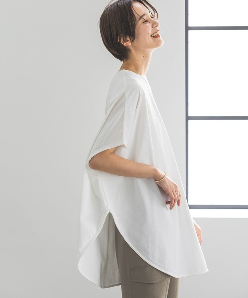 LEPSIM（レプシィム）の「裾ラウンドチュニック　192597（Tシャツ/カットソー・レディース・オレンジ/モスグリーン/オフホワイト/チャコールグレー・FREE）」の5枚目の写真