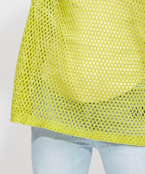 FOREVER 21(フォーエバー トゥエンティーワン)の「2WAYメッシュプルオーバー(カーディガン/ボレロ・レディース・ブラック/オフホワイト/カーキ・FREE)」の4枚目の写真