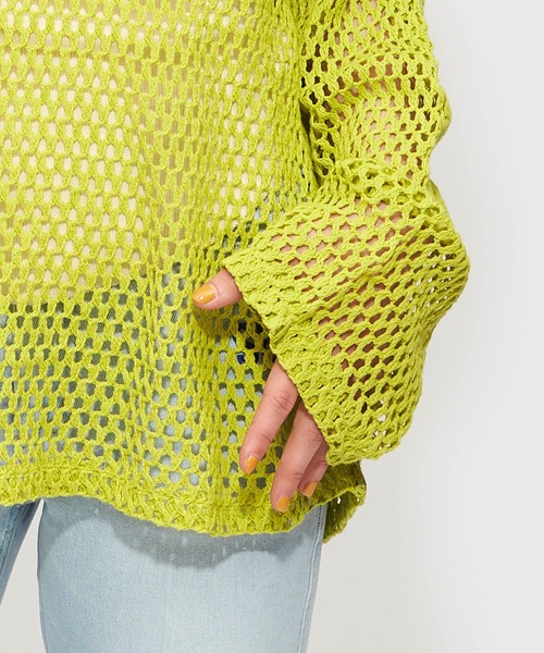 FOREVER 21(フォーエバー トゥエンティーワン)の「2WAYメッシュプルオーバー(カーディガン/ボレロ・レディース・ブラック/オフホワイト/カーキ・FREE)」の14枚目の写真