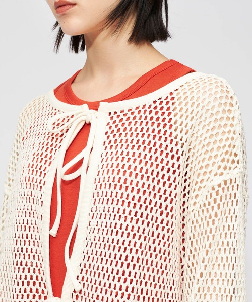 FOREVER 21(フォーエバー トゥエンティーワン)の「2WAYメッシュプルオーバー(カーディガン/ボレロ・レディース・ブラック/オフホワイト/カーキ・FREE)」の7枚目の写真