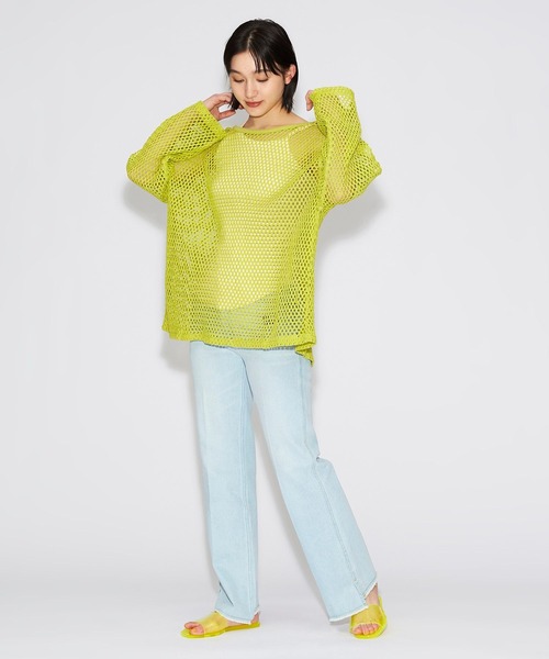 FOREVER 21(フォーエバー トゥエンティーワン)の「2WAYメッシュプルオーバー(カーディガン/ボレロ・レディース・ブラック/オフホワイト/カーキ・FREE)」の5枚目の写真