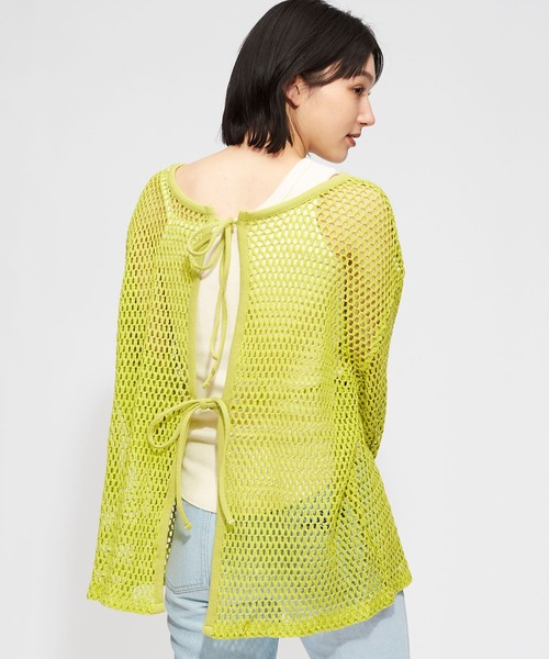 FOREVER 21(フォーエバー トゥエンティーワン)の「2WAYメッシュプルオーバー(カーディガン/ボレロ・レディース・ブラック/オフホワイト/カーキ・FREE)」の10枚目の写真