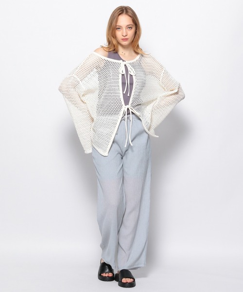 FOREVER 21(フォーエバー トゥエンティーワン)の「2WAYメッシュプルオーバー(カーディガン/ボレロ・レディース・ブラック/オフホワイト/カーキ・FREE)」の19枚目の写真