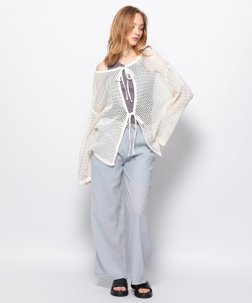 FOREVER 21(フォーエバー トゥエンティーワン)の「2WAYメッシュプルオーバー(カーディガン/ボレロ・レディース・ブラック/オフホワイト/カーキ・FREE)」の20枚目の写真