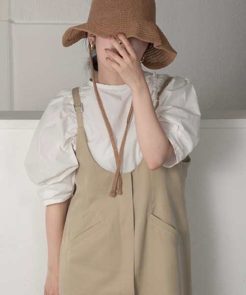lawgy（ラウジー）の「design shoulder blouse（シャツ/ブラウス・レディース・ホワイト/ブルー・FREE）」の5枚目の写真