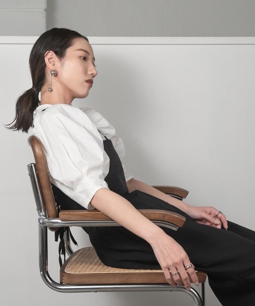 lawgy（ラウジー）の「design shoulder blouse（シャツ/ブラウス・レディース・ホワイト/ブルー・FREE）」の12枚目の写真