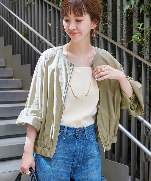 Simplicite(サンプリシテ)の「《追加》ギャザーシアージャケット(その他アウター・レディース・ブラック/カーキ/ブラウン・FREE)」の3枚目の写真