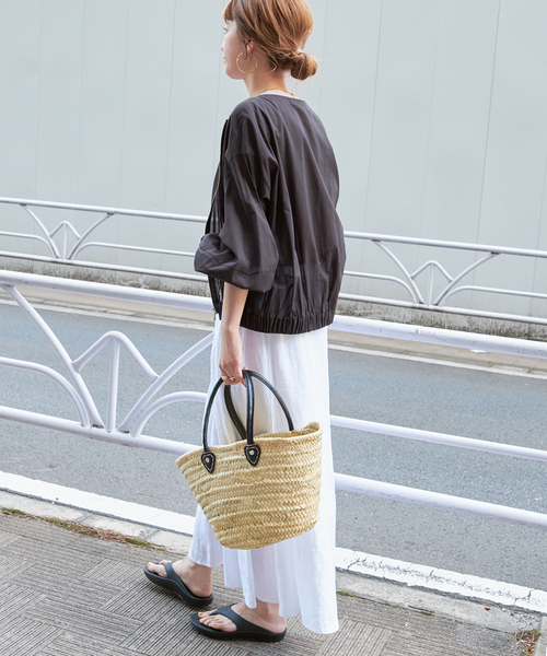 Simplicite(サンプリシテ)の「《追加》ギャザーシアージャケット(その他アウター・レディース・ブラック/カーキ/ブラウン・FREE)」の5枚目の写真