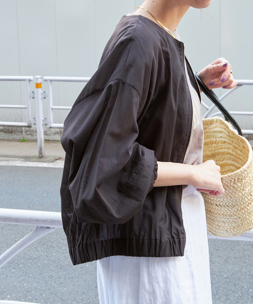 Simplicite(サンプリシテ)の「《追加》ギャザーシアージャケット(その他アウター・レディース・ブラック/カーキ/ブラウン・FREE)」の10枚目の写真