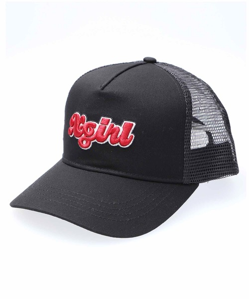 X-girl（エックスガール）の「PUDGY LOGO TRACKER CAP（キャップ・レディース・ライトブルー/ブラック/オリーブ・ONE SIZE）」の2枚目の写真