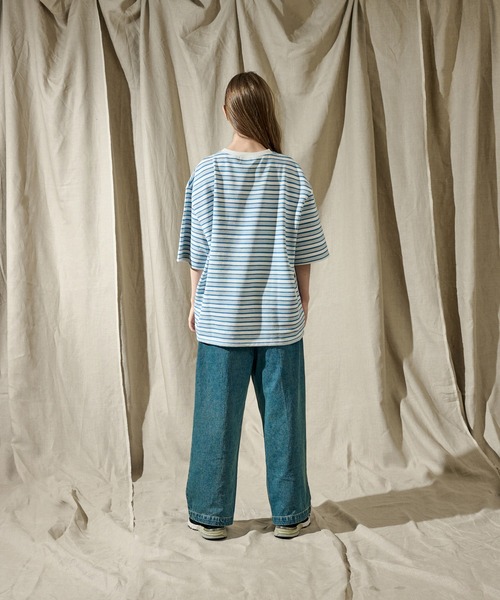 WETTEMPT（ウィテンプト）の「CREW NECK MULTI BORDER TEE / クルーネックマルチボーダーT（Tシャツ/カットソー・メンズ・オフホワイト/ブラック・SMALL/LARGE/MEDIUM）」の22枚目の写真