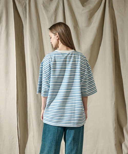 WETTEMPT（ウィテンプト）の「CREW NECK MULTI BORDER TEE