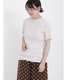 Samansa Mos2 | シアーリブ半袖カットソー(Tシャツ/カットソー)