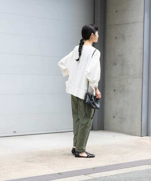 かぐれ（カグレ）の「コットンリネンプルオーバー（Tシャツ/カットソー