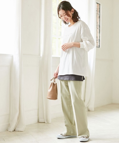 Viola e Viola（ヴィオラエヴィオラ）の「綿１００％レイヤード付け裾（その他アンダーウェア/インナー・レディース・ホワイト/ブラック/モカ/チャコール・M～Ｌ/4L～5L/LL～3L）」の11枚目の写真