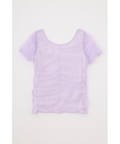 MOUSSY(マウジー)の「CUT TULLE トップス(Tシャツ/カットソー・レディース・ライトベージュ/ライトパープル/ネイビー・FREE)」の21枚目の写真