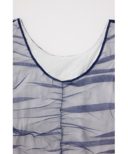 MOUSSY(マウジー)の「CUT TULLE トップス(Tシャツ/カットソー・レディース・ライトベージュ/ライトパープル/ネイビー・FREE)」の6枚目の写真