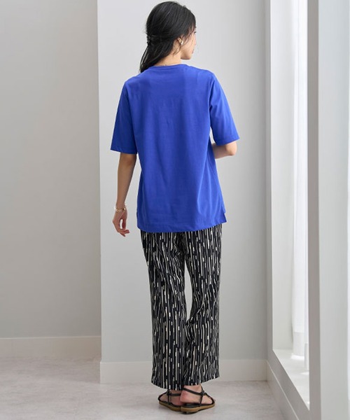 BELLUNA PLUS（ベルーナ）の「汗ジミ対策！５分袖プルオーバー（Tシャツ/カットソー・レディース・ロイヤルブルー/ライム/ベージュ系/ブラック・MEDIUM/LARGE/X-LARGE）」の10枚目の写真
