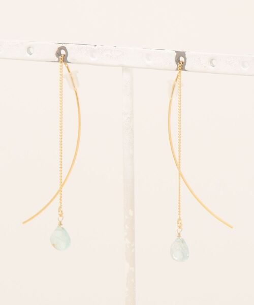 岩座 IWAKURA(イワクラ)の「【岩座】碧雫ピアス(ピアス(両耳用)・レディース・アクア/クリア/その他1/その他2・FREE)」の2枚目の写真