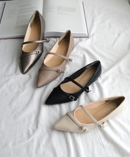 AmiAmi（アミアミ）の「メリージェーンポインテッドトゥパンプス（パンプス・レディース・ブロンズ/ブラック/グレイッシュベージュ/アイボリー・35/37/36/38/39）」の10枚目の写真