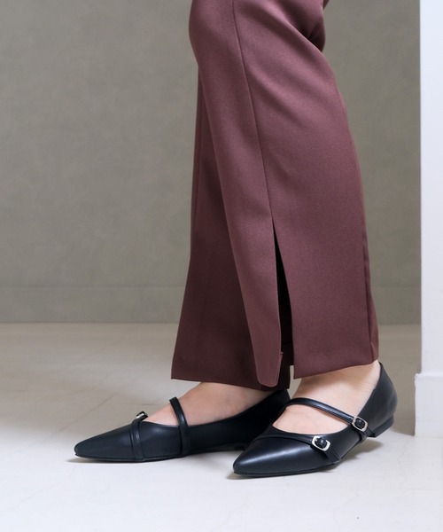 AmiAmi（アミアミ）の「メリージェーンポインテッドトゥパンプス（パンプス・レディース・ブロンズ/ブラック/グレイッシュベージュ/アイボリー・35/37/36/38/39）」の5枚目の写真