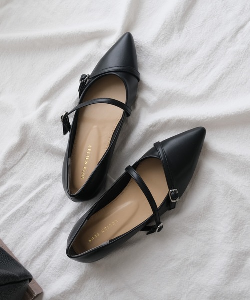 AmiAmi（アミアミ）の「メリージェーンポインテッドトゥパンプス（パンプス・レディース・ブロンズ/ブラック/グレイッシュベージュ/アイボリー・35/37/36/38/39）」の6枚目の写真