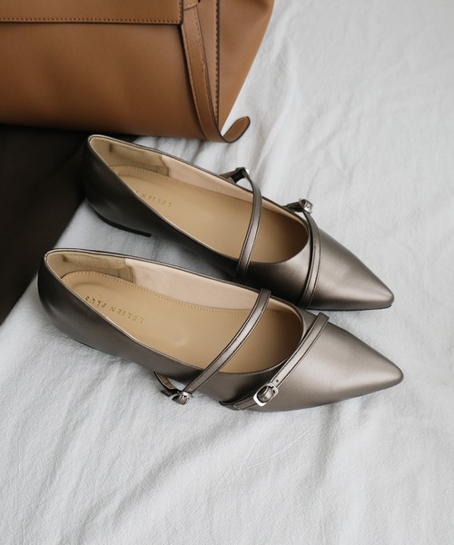 AmiAmi（アミアミ）の「メリージェーンポインテッドトゥパンプス（パンプス・レディース・ブロンズ/ブラック/グレイッシュベージュ/アイボリー・35/37/36/38/39）」の12枚目の写真