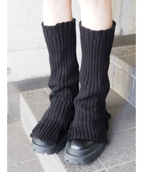 EVRIS（エヴリス）の「オリジナルレッグウォーマー（レッグウォーマー・レディース・ブラック/ホワイト・FREE）」の2枚目の写真