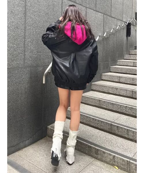 EVRIS（エヴリス）の「オリジナルレッグウォーマー（レッグウォーマー・レディース・ブラック/ホワイト・FREE）」の3枚目の写真