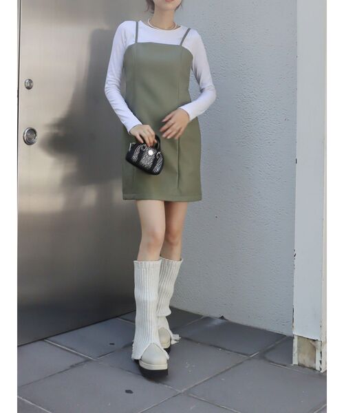 EVRIS（エヴリス）の「オリジナルレッグウォーマー（レッグウォーマー・レディース・ブラック/ホワイト・FREE）」の8枚目の写真