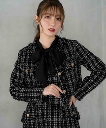 NOELA（ノエラ）の「ツイードジャケット×ジャンスカセット（ワンピース
