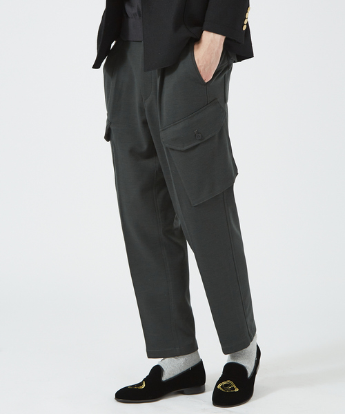 DESIGNWORKS（デザインワークス）の「モクロディ ジャージー カーゴパンツ（カーゴパンツ・メンズ・ネイビー/ブラック/モスグリーン・48/44/50/46）」の2枚目の写真