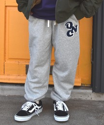 GLAZOS | 【毛玉になりにくい/しっかり素材】裏毛・サガラ刺繍入りリブラインパンツ(その他パンツ)