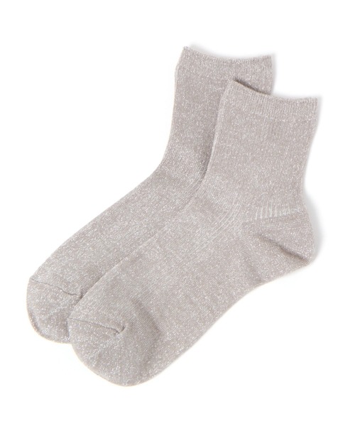 LAKOLE（ラコレ）の「リブラメクルーソックス / 970283（ソックス/靴下・レディース・ライトグレー/ライトグリーン/ブラック/サンドグレー/ホワイト/イエロー/チャコール/ブラウン/グリーン/スカイブルー/セージグリーン/グレー/ボルドー/ブルー/マスタード・FREE）」の5枚目の写真