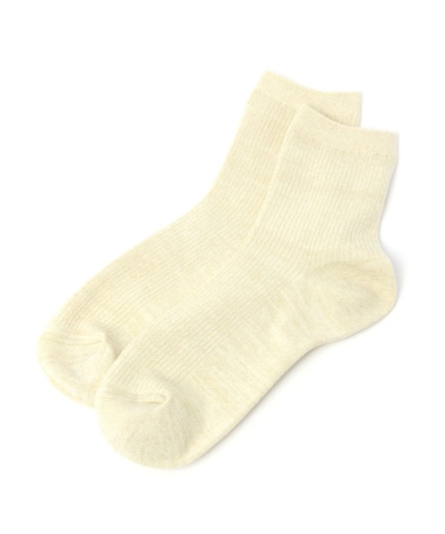 LAKOLE（ラコレ）の「リブラメクルーソックス / 970283（ソックス/靴下・レディース・ライトグレー/ライトグリーン/ブラック/サンドグレー/ホワイト/イエロー/チャコール/ブラウン/グリーン/スカイブルー/セージグリーン/グレー/ボルドー/ブルー/マスタード・FREE）」の13枚目の写真
