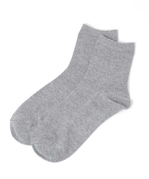 LAKOLE（ラコレ）の「リブラメクルーソックス / 970283（ソックス/靴下・レディース・ライトグレー/ライトグリーン/ブラック/サンドグレー/ホワイト/イエロー/チャコール/ブラウン/グリーン/スカイブルー/セージグリーン/グレー/ボルドー/ブルー/マスタード・FREE）」の6枚目の写真