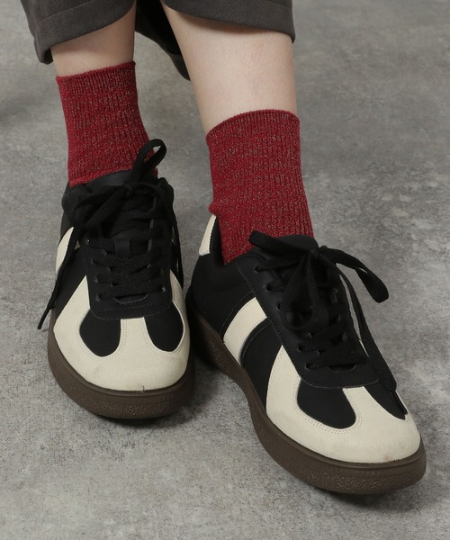 LAKOLE（ラコレ）の「リブラメクルーソックス / 970283（ソックス/靴下・レディース・ライトグレー/ライトグリーン/ブラック/サンドグレー/ホワイト/イエロー/チャコール/ブラウン/グリーン/スカイブルー/セージグリーン/グレー/ボルドー/ブルー/マスタード・FREE）」の15枚目の写真