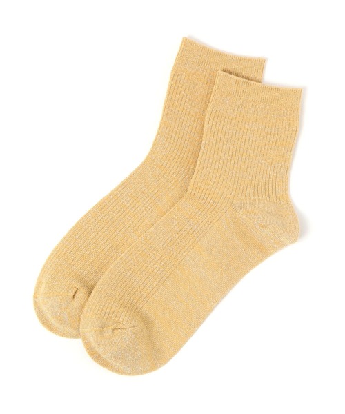 LAKOLE（ラコレ）の「リブラメクルーソックス / 970283（ソックス/靴下・レディース・ライトグレー/ライトグリーン/ブラック/サンドグレー/ホワイト/イエロー/チャコール/ブラウン/グリーン/スカイブルー/セージグリーン/グレー/ボルドー/ブルー/マスタード・FREE）」の14枚目の写真