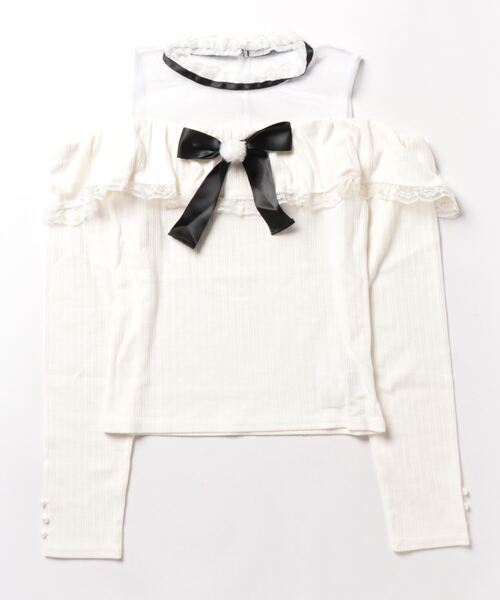Ank Rouge（アンクルージュ）の「オフショルテレコTOPS（Tシャツ