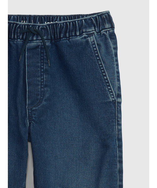 GAP（ギャップ）の「ウォッシュウェル デニム ジョガーパンツ (キッズ)（デニムパンツ・キッズ・インディゴブルー・S/M/XL/L/XXL/XS）」の4枚目の写真