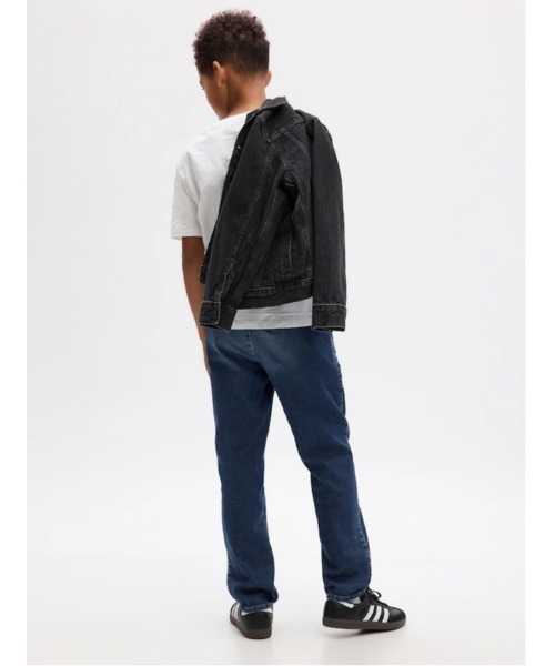 GAP（ギャップ）の「ウォッシュウェル デニム ジョガーパンツ (キッズ)（デニムパンツ・キッズ・インディゴブルー・S/M/XL/L/XXL/XS）」の3枚目の写真