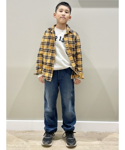 GAP（ギャップ）の「ウォッシュウェル デニム ジョガーパンツ (キッズ)（デニムパンツ・キッズ・インディゴブルー・S/M/XL/L/XXL/XS）」の13枚目の写真
