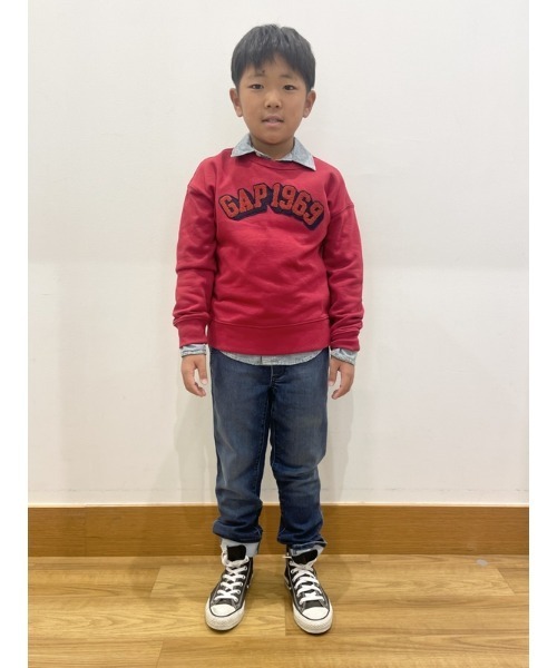 GAP（ギャップ）の「ウォッシュウェル デニム ジョガーパンツ (キッズ)（デニムパンツ・キッズ・インディゴブルー・S/M/XL/L/XXL/XS）」の9枚目の写真