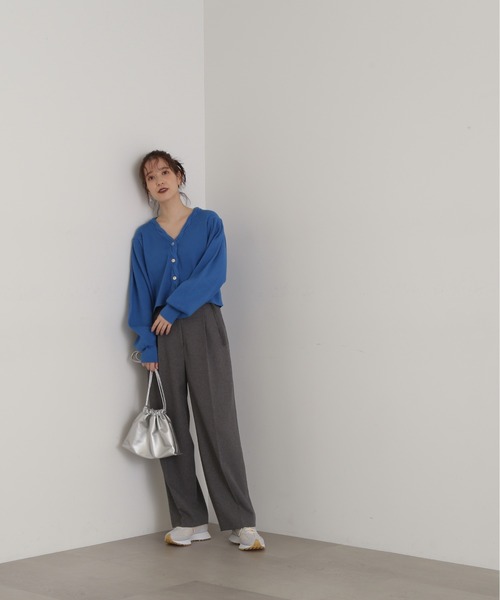 N.(N. Natural Beauty Basic)(エヌエヌナチュラルビューティーベーシック)の「◆ツイストリブカーディガン(カーディガン/ボレロ・レディース・オフホワイト/ブルー/ブラウン・MEDIUM)」の14枚目の写真