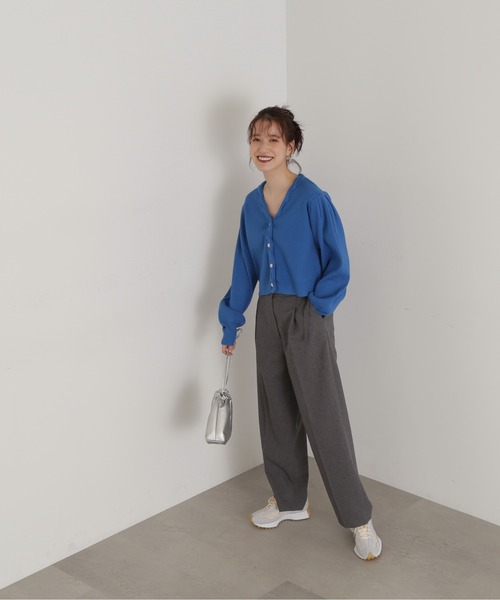 N.(N. Natural Beauty Basic)(エヌエヌナチュラルビューティーベーシック)の「◆ツイストリブカーディガン(カーディガン/ボレロ・レディース・オフホワイト/ブルー/ブラウン・MEDIUM)」の17枚目の写真