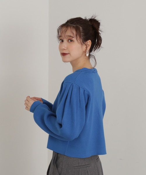 N.(N. Natural Beauty Basic)(エヌエヌナチュラルビューティーベーシック)の「◆ツイストリブカーディガン(カーディガン/ボレロ・レディース・オフホワイト/ブルー/ブラウン・MEDIUM)」の20枚目の写真