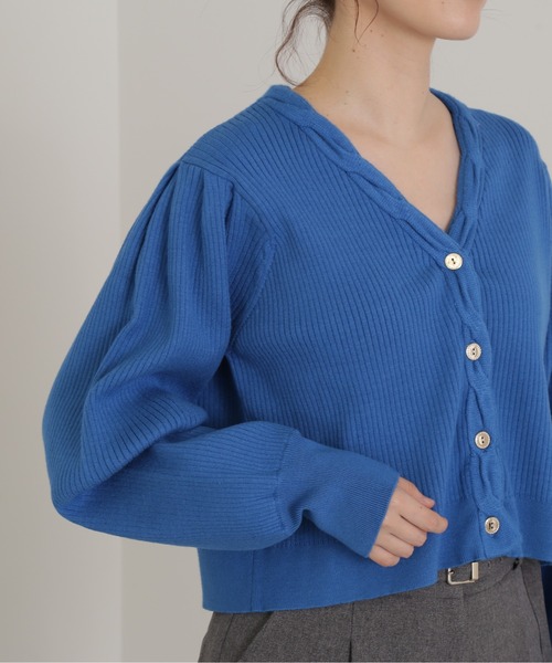 N.(N. Natural Beauty Basic)(エヌエヌナチュラルビューティーベーシック)の「◆ツイストリブカーディガン(カーディガン/ボレロ・レディース・オフホワイト/ブルー/ブラウン・MEDIUM)」の22枚目の写真