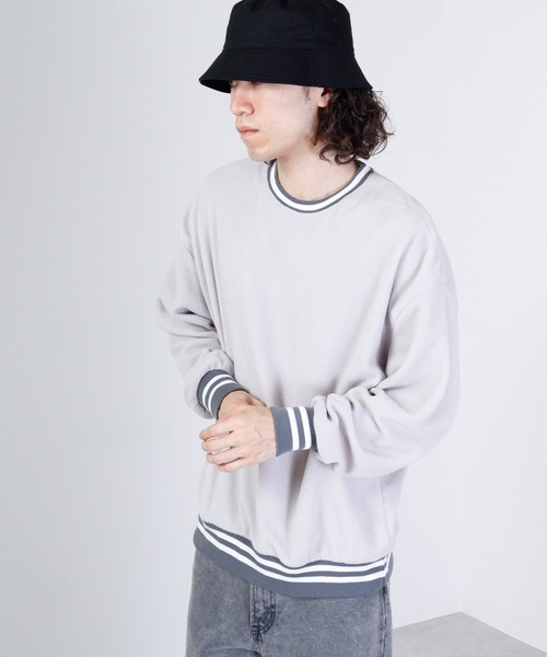 FUNALIVE(ファンアライブ)の「Line ribbed fleece pullover hoodie / ラインリブフリース プルオーバーパーカー unisex(スウェット・メンズ・ネイビー/ブラック系/ベージュ系/グリーン系/ネイビー系/グレイッシュベージュ/チャコール/グリーン/ブラック/ベージュ/チャコールグレー/アッシュグレー・XL/L/M)」の7枚目の写真