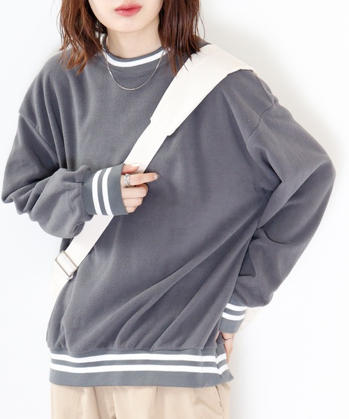 FUNALIVE(ファンアライブ)の「Line ribbed fleece pullover hoodie / ラインリブフリース プルオーバーパーカー unisex(スウェット・メンズ・ネイビー/ブラック系/ベージュ系/グリーン系/ネイビー系/グレイッシュベージュ/チャコール/グリーン/ブラック/ベージュ/チャコールグレー/アッシュグレー・XL/L/M)」の5枚目の写真